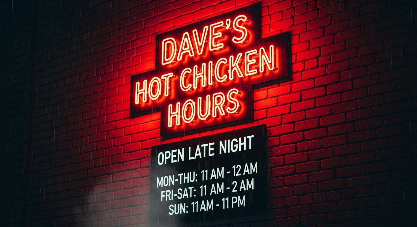 Daves Hot Chicken Hours