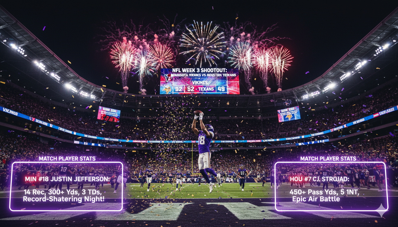 Minnesota Vikings vs Houston Texans Match Player Stats